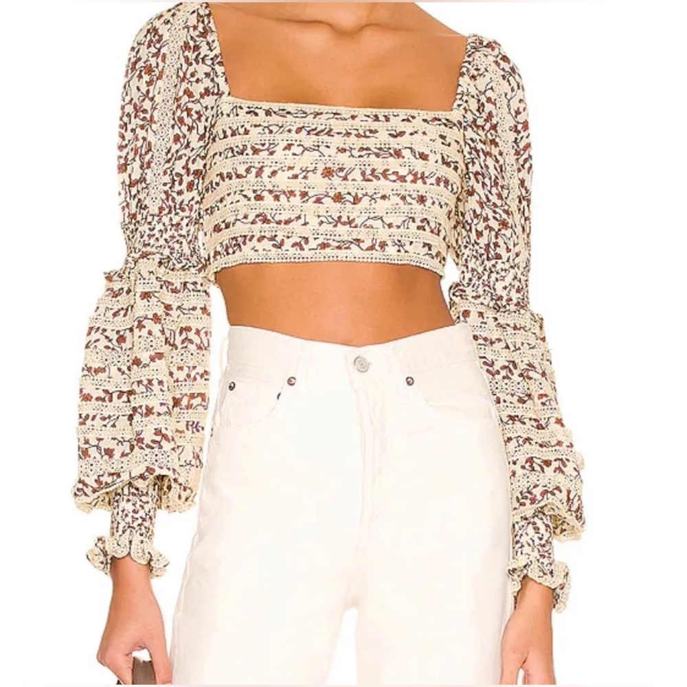 Tularosa James Top in Priya Camel Floral